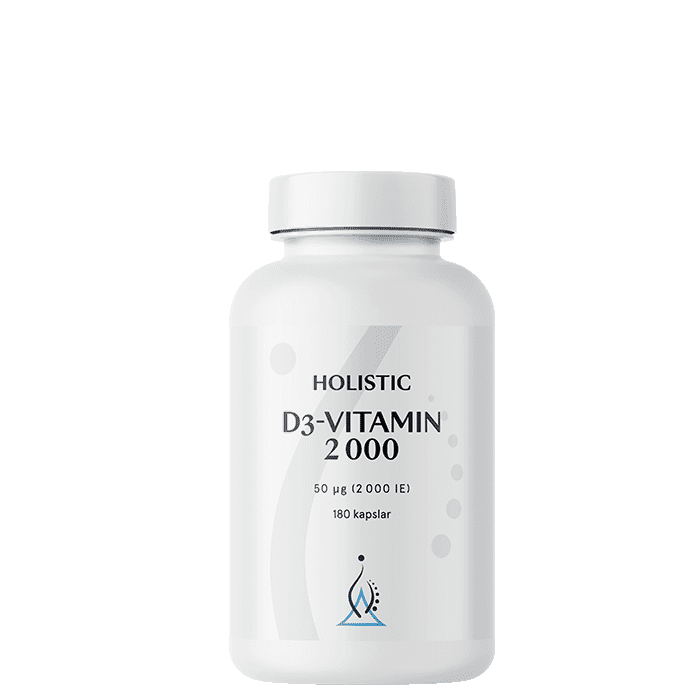 D3-vitamin 2000 IE 180 kapslar från Holistic – köp hos Bodystore