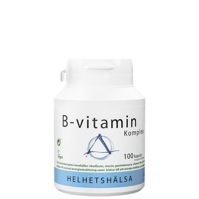 B-vitamin Komplex 100 kapslar från Helhetshälsa – köp hos Bodystore