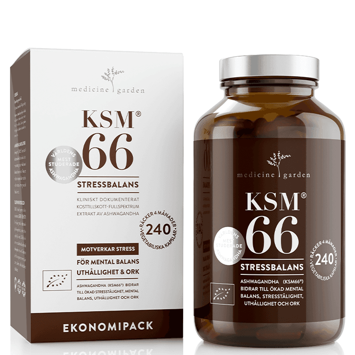 KSM66 Ashwagandha Eko 240 kapslar – från MedicineGarden – 292 kr – hos Bodystore