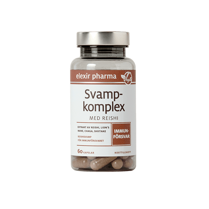Svampkomplex med Reishi 60 Kapslar – från Elexir Pharma – 188 kr – hos Bodystore