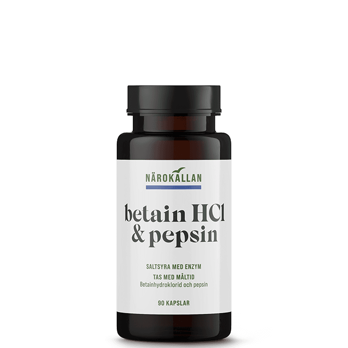 Betain HCL & Pepsin 90 kapslar – från Närokällan – 259 kr – hos Bodystore