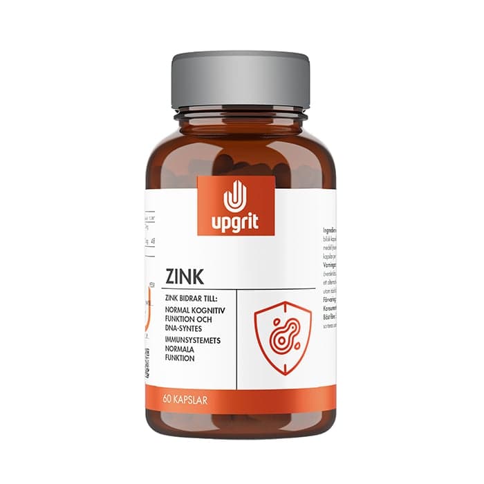 Zink 60 kapslar – från Upgrit – 145 kr – hos Bodystore