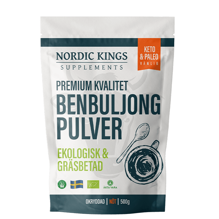 Premium Benbuljongpulver EKO 500 g – från Nordic Kings – 375 kr – hos Bodystore