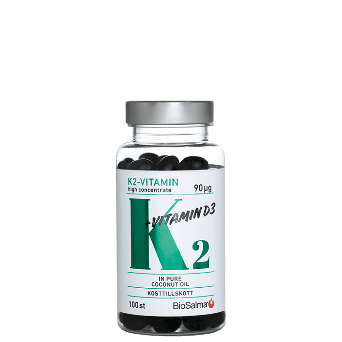 K2-vitamin 90 µg 100 kapslar – från BioSalma – 119 kr – hos Bodystore