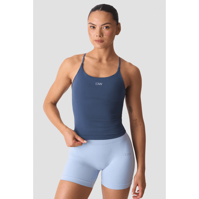 Smooth Seamless 2 i 1 Linne med Tunna Axelband Blå – från ICANIWILL – 449 kr – hos Bodystore