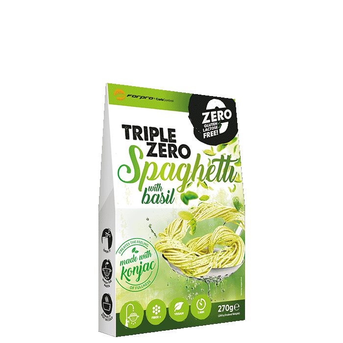 Triple Zero Pasta Lågkalori Spagetti Basilika 270 g – från Forpro – 39 kr – hos Bodystore