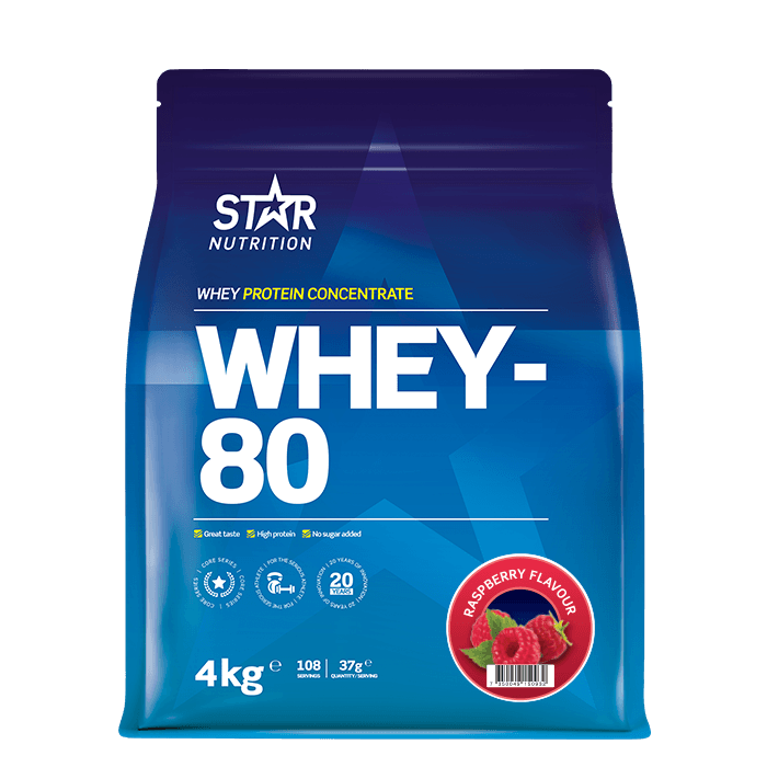 Whey-80 Vassleprotein 4 kg – från Star Nutrition – 1249 kr – hos Bodystore
