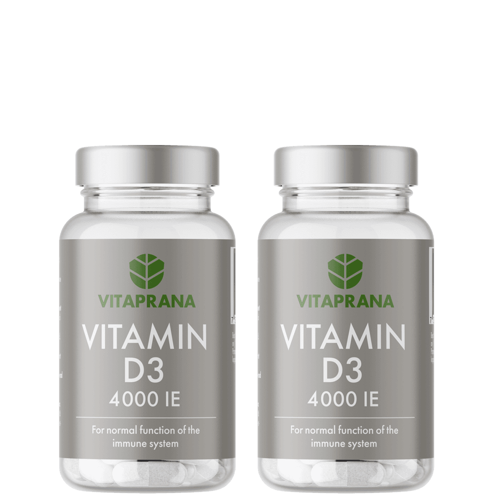 2 x D-vitamin 4000 IE, 110 caps från Vitaprana – köp hos Bodystore