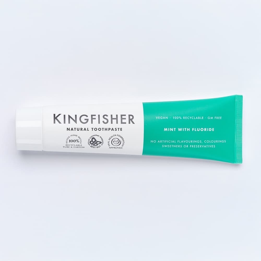 Tandkräm Med Fluor Mint 100 ml – från Kingfisher – 85 kr – hos Bodystore