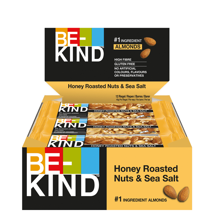 12 x Core Bar 40 g Honungsrostade Nötter & Havssalt – från Be-kind – 224 kr – hos Bodystore