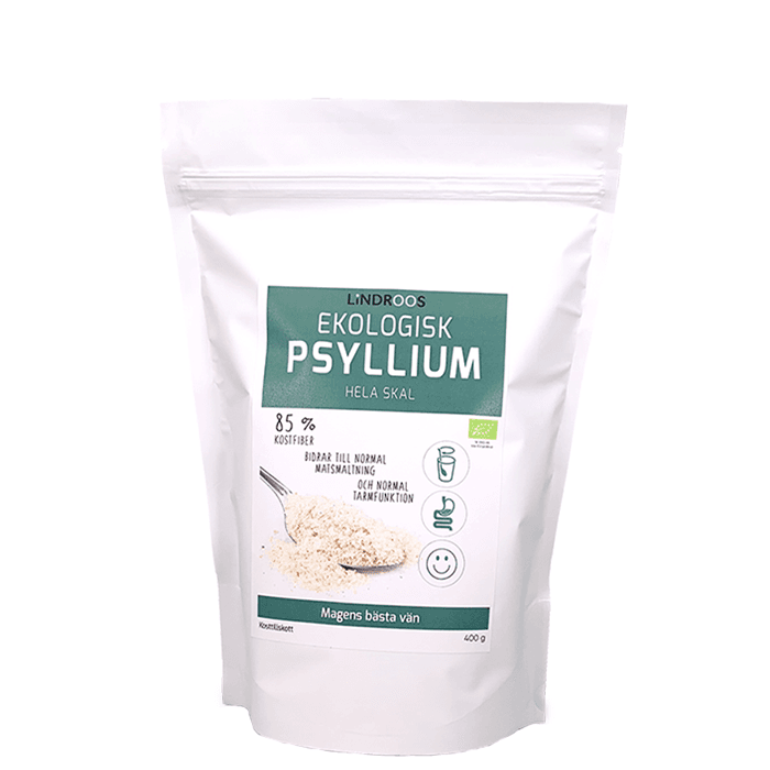 Ekologisk Psyllium Hela Skal 400 g – från Lindroos – 189 kr – hos Bodystore