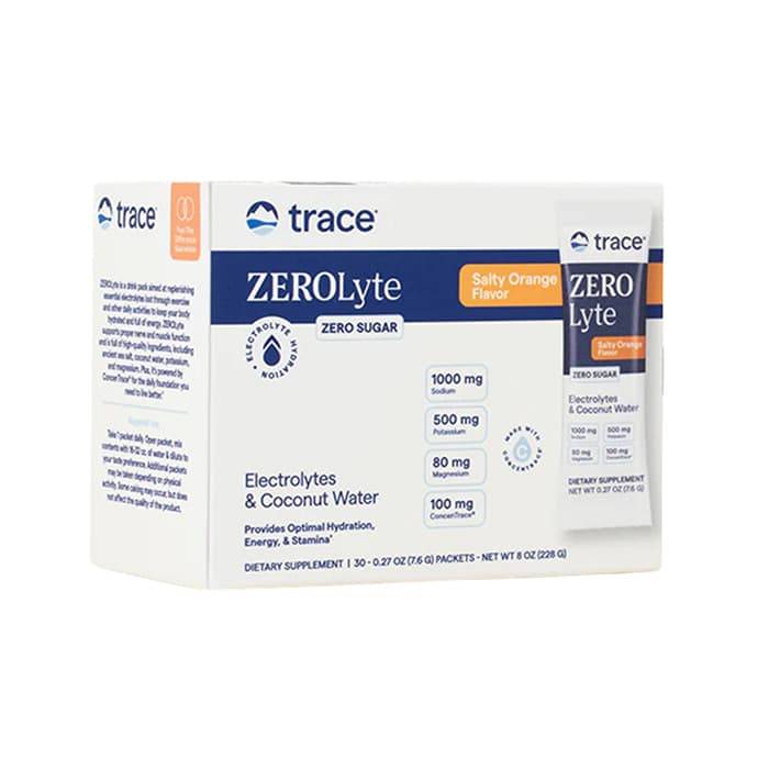 ZEROLyte Elektrolyt Apelsin 30 portionspåsar – från Trace Minerals – 339 kr – hos Bodystore