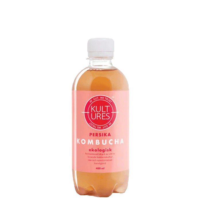 Kultures Kombucha Peach, 400 ml – från Kultures – 32 kr – hos Bodystore