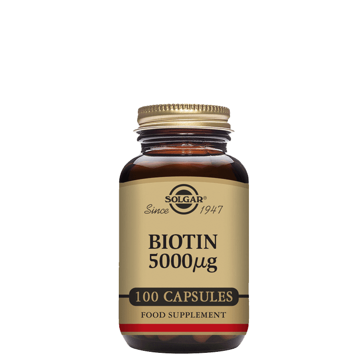 Biotin 5000 mcg 100 kapslar – från Solgar – 319 kr – hos Bodystore