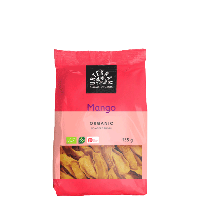 Soltorkad Mango 135 g – från Urtekram – 48 kr – hos Bodystore