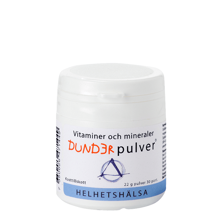 Dunderpulver Barnvitamin 30 doser á 1 krm – från Helhetshälsa – 105 kr – hos Bodystore