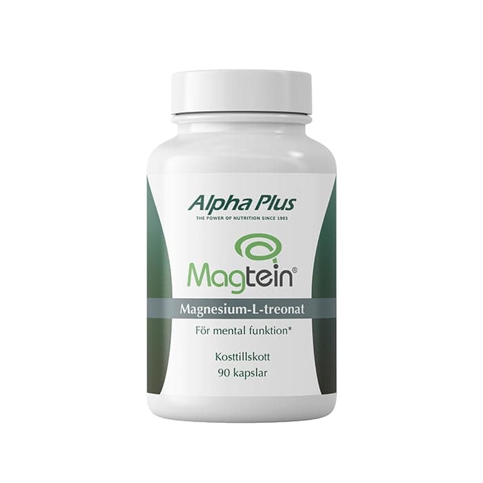 Magtein® Magnesium L-treonat 90 kapslar från Alpha Plus – köp hos Bodystore