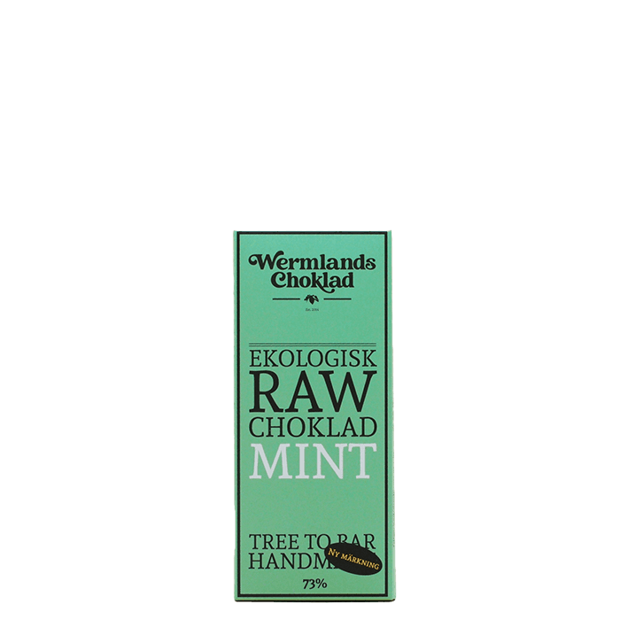 Raw Ekologisk Choklad Mint Och Nibs 50 g – från WermlandsChoklad – 59 kr – hos Bodystore