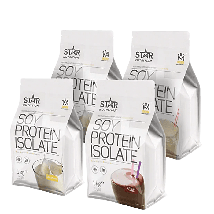 Mix&Match: 4 x Soy Protein Isolate Sojaproteinisolat 1 kg från Star Nutrition – köp hos Bodystore