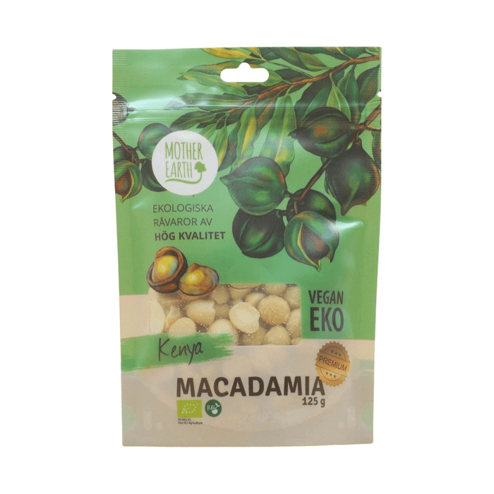 Macadamianötter Premium RAW & Ekologiska 125g – från Mother Earth – 86 kr – hos Bodystore