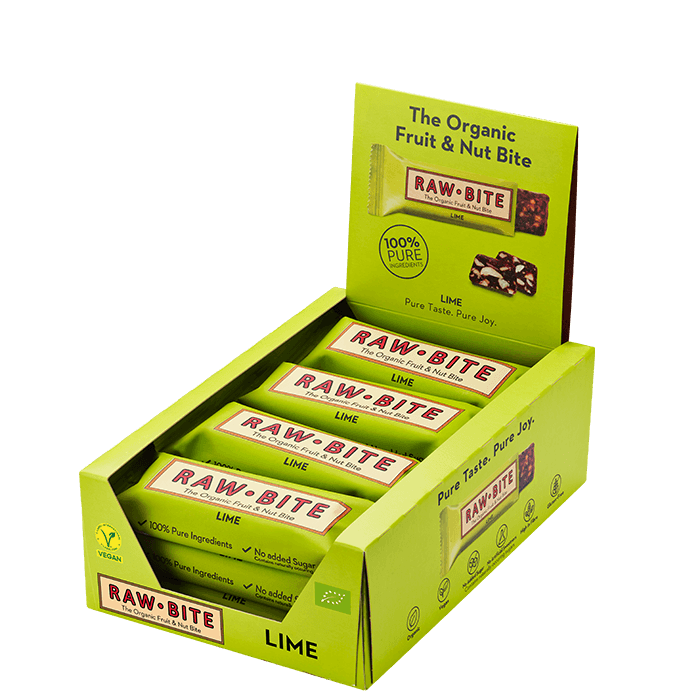 12 x Frukt & Nötbar 50 g från Rawbite – köp hos Bodystore