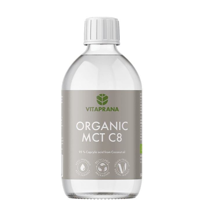 Ekologisk MCT Olja C8 500 ml – från Vitaprana – 229 kr – hos Bodystore
