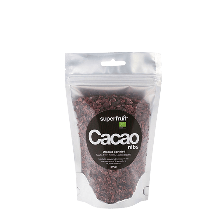 Kakaonibs RAW EKO 200 g – från Superfruit – 127 kr – hos Bodystore