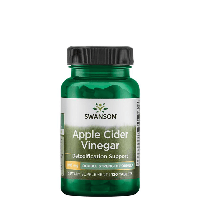 Äppelcidervinäger 200 mg 120 tabletter – från Swanson – 129 kr – hos Bodystore
