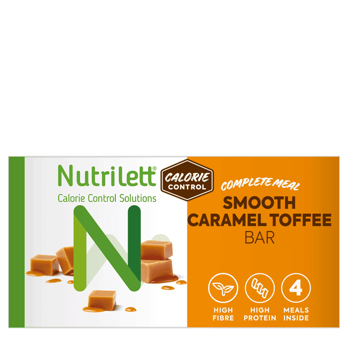 4 x Måltidsersättande Bar 56 g Smooth Caramel – från Nutrilett – 99 kr – hos Bodystore