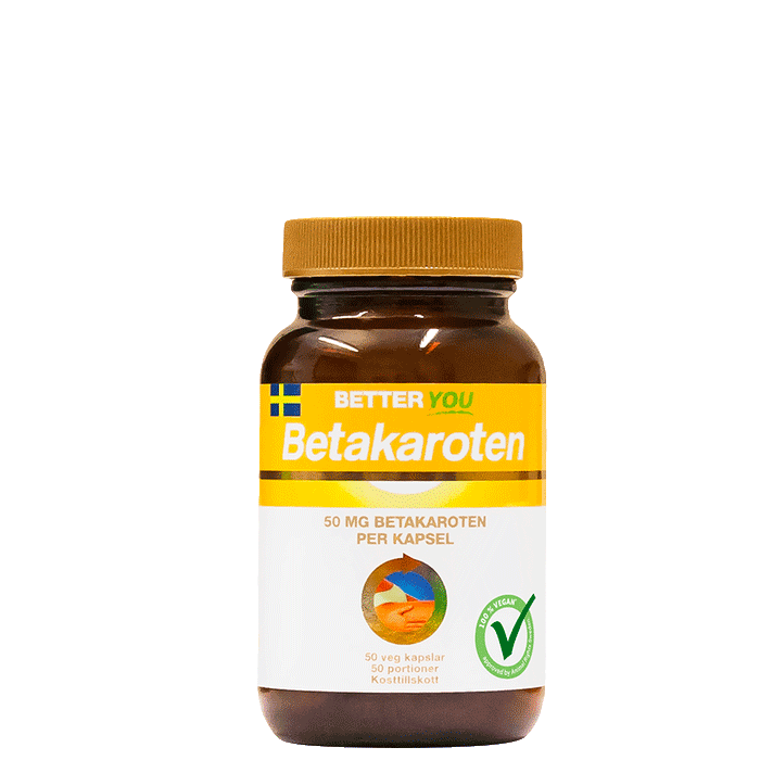 Betakaroten 50 mg 50 kapslar – från Better You – 126 kr – hos Bodystore