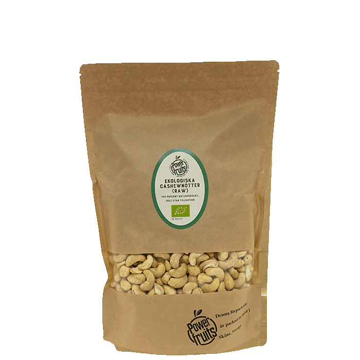Ekologiska Cashewnötter 500 g – från Powerfruits – 183 kr – hos Bodystore