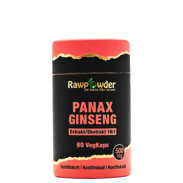 Panax Ginseng Extrakt 500 mg 90 kapslar – från Rawpowder – 155 kr – hos Bodystore