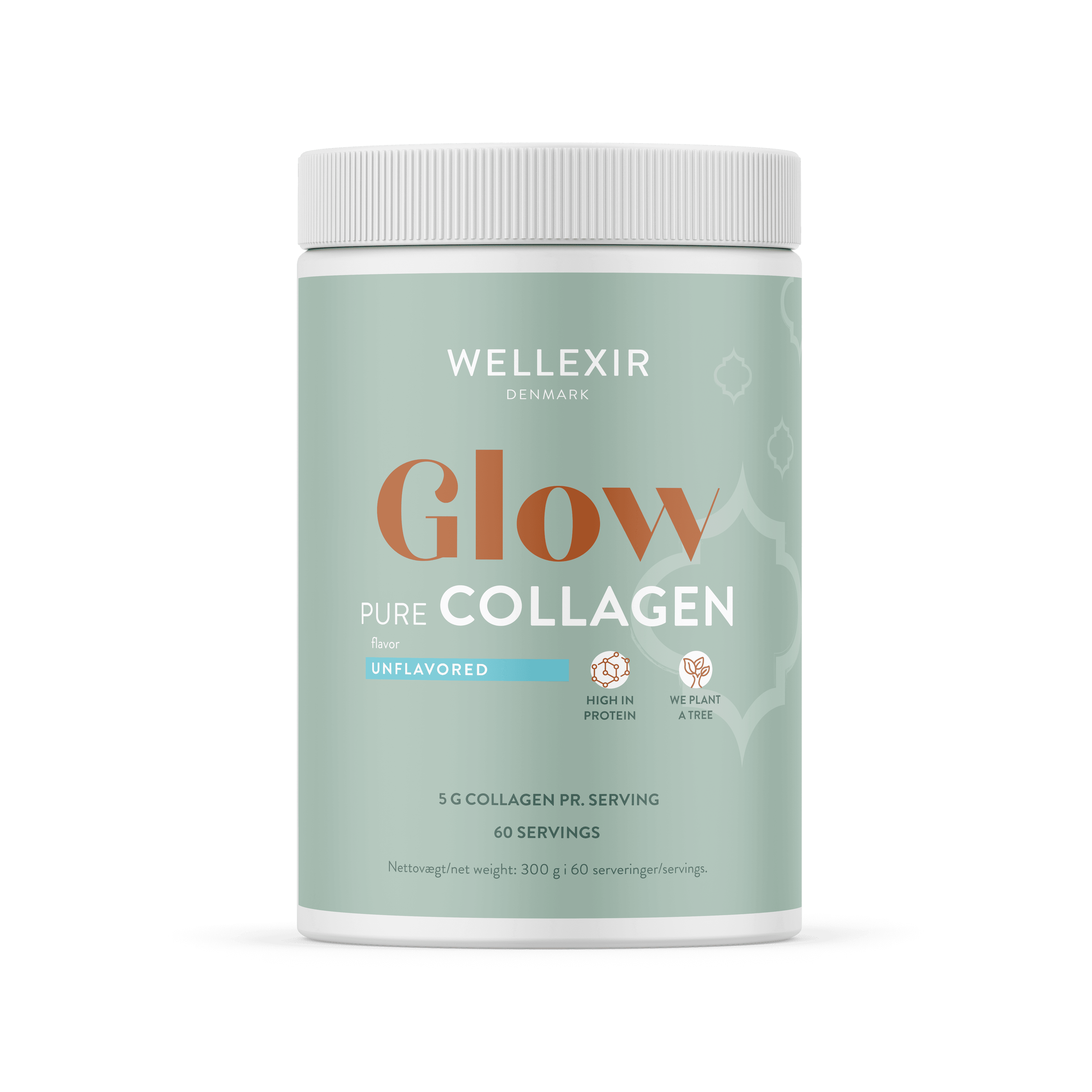 Glow Pure Kollagenpulver 300 g från Wellexir – köp hos Bodystore
