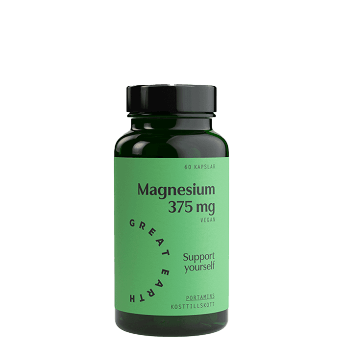 Magnesium 375 mg 60 kapslar från Great Earth – köp hos Bodystore