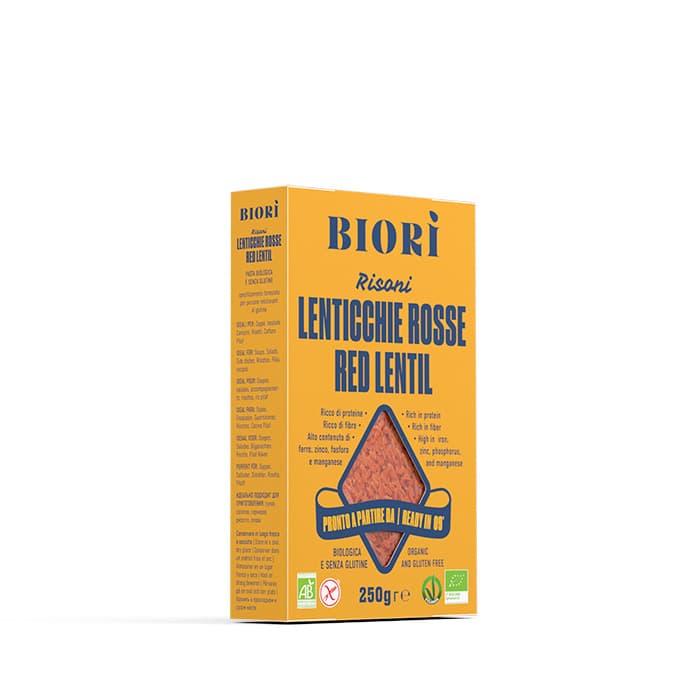 Röd Linspasta Risoni Glutenfri 250 g – från Biori – 39 kr – hos Bodystore