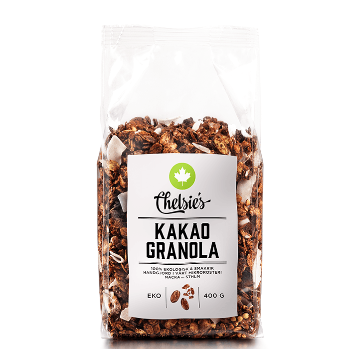 Granola Kakao 400 g från Chelsie s Organic Gourmet Prod – köp hos Bodystore