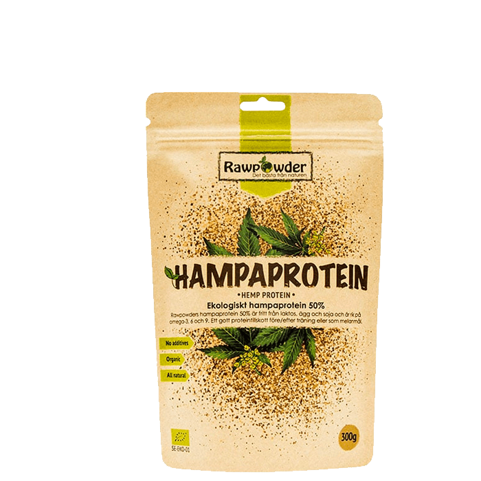 Ekologiskt Hampaprotein 300 g från Rawpowder – köp hos Bodystore