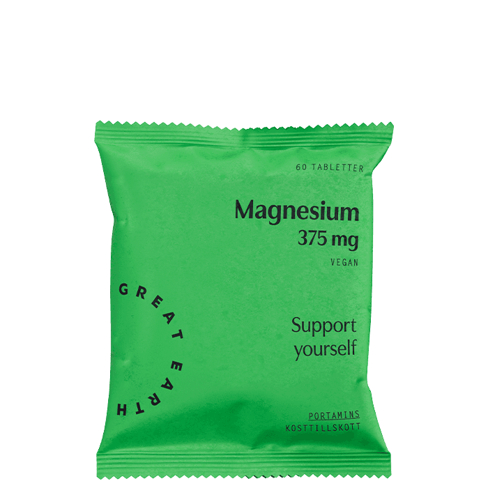 Magnesium 375 mg Refill 60 tabletter från Great Earth – köp hos Bodystore