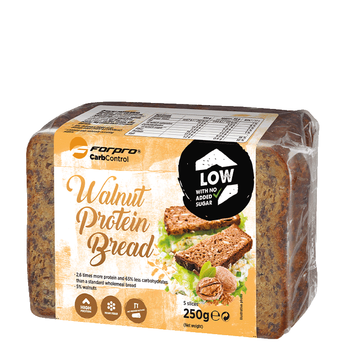 Protein Bröd Valnöt 250 g – från Forpro – 49 kr – hos Bodystore