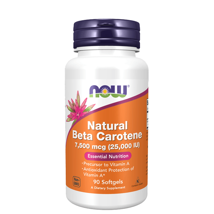 NAT Betakaroten 25000 90 softgelskapslar – från Now Foods – 345 kr – hos Bodystore