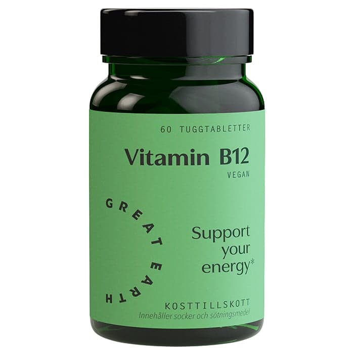 Vitamin B12 60 sugtabletter – från Great Earth – 109 kr – hos Bodystore