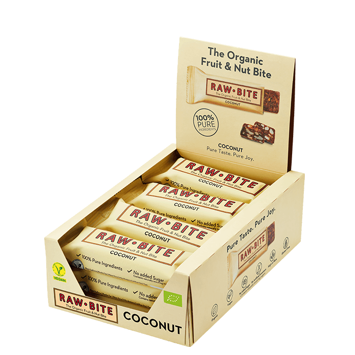 12 x Frukt & Nötbar 50 g – från Rawbite – 259 kr – hos Bodystore