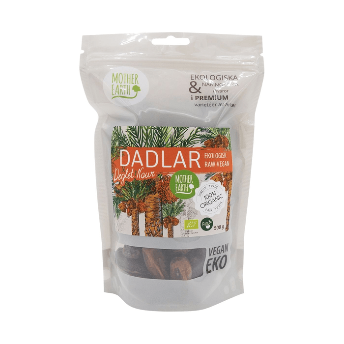 Utkärnade Dadlar Deglet Nour RAW & Ekologiska 500g – från Mother Earth – 67 kr – hos Bodystore