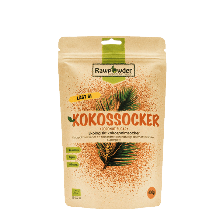 Ekologiskt Kokossocker 400 g – från Rawpowder – 59 kr – hos Bodystore