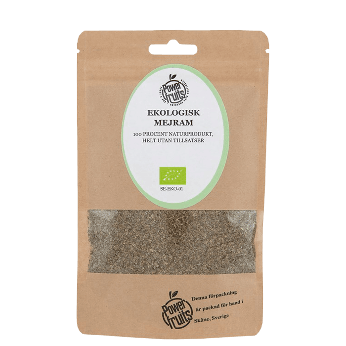 Ekologisk Mejram 25 g – från Powerfruits – 33 kr – hos Bodystore