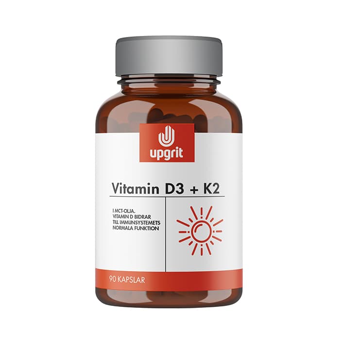 Vitamin D3 + K2 90 kapslar – från Upgrit – 135 kr – hos Bodystore