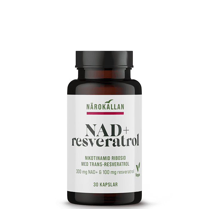 NAD+ Resveratrol 30 kapslar – från Närokällan – 449 kr – hos Bodystore