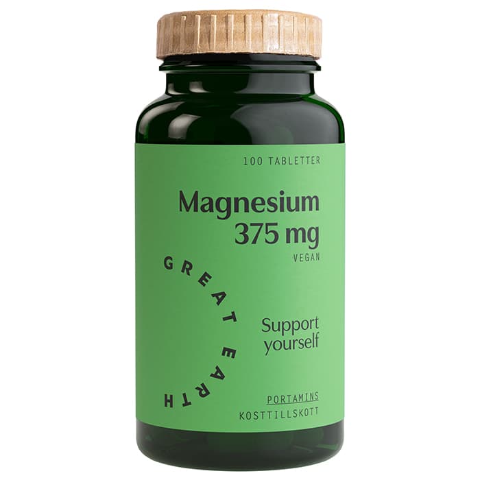 Magnesium 375 mg 100 tabletter från Great Earth – köp hos Bodystore