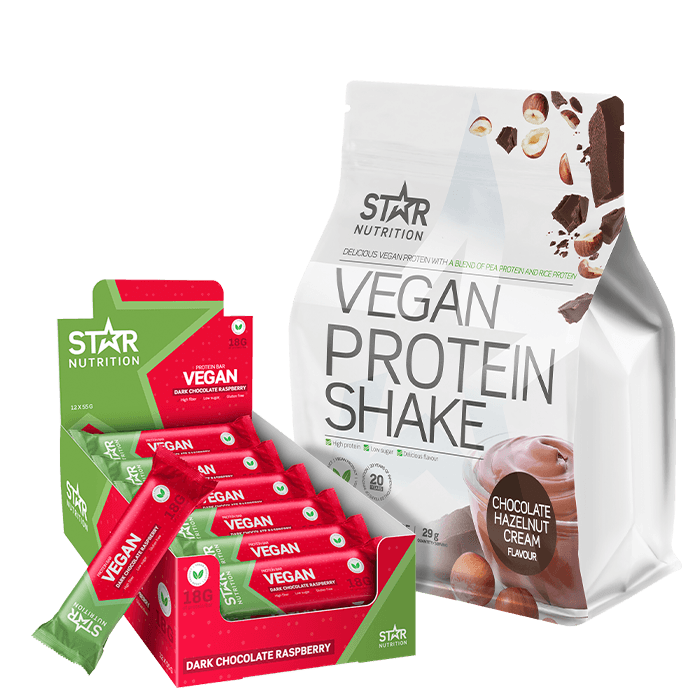Veganskt Proteinpulver + Veganska Proteinbars – från Star Nutrition – 389 kr – hos Bodystore