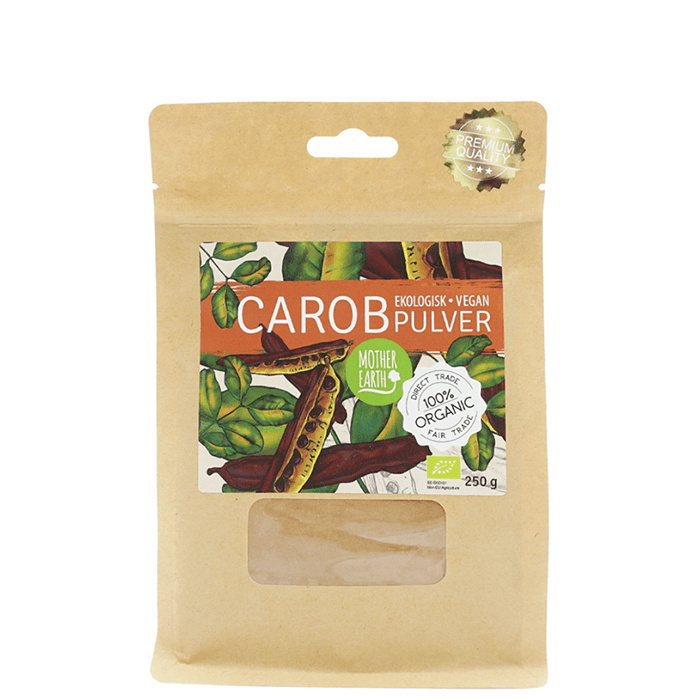 Carobpulver Ekologisk 250 g – från Mother Earth – 55 kr – hos Bodystore